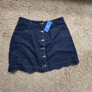 Denim Button-Up Skirt